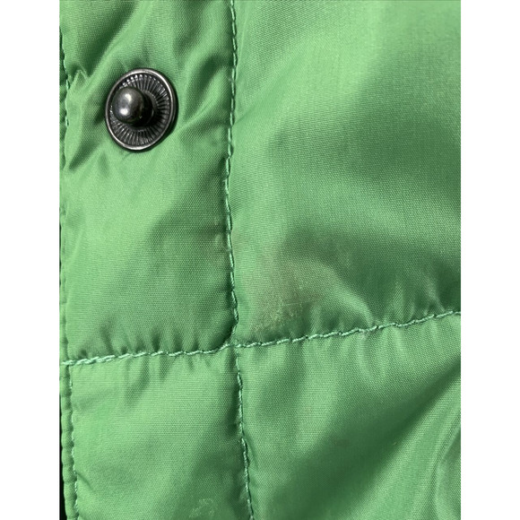 Lands End Goosedown Vest Womens Small Green Snap Up Outdoors Gorpcore - Picture 2 of 9